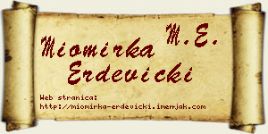 Miomirka Erdevički vizit kartica